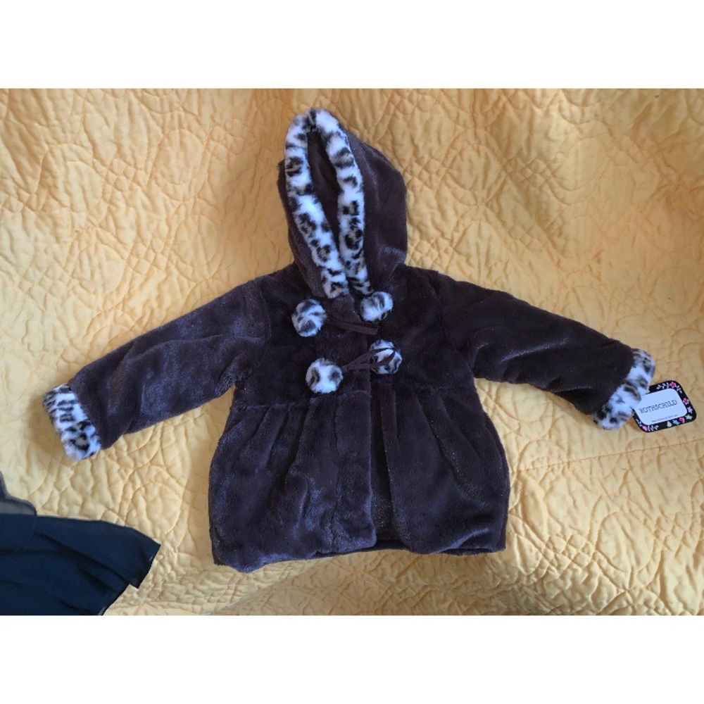 Kids Medium 3T brown cheetah cozy jacket